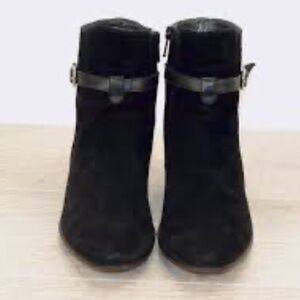 Gravati- Black Suede Leather Ankle Boots - 8M